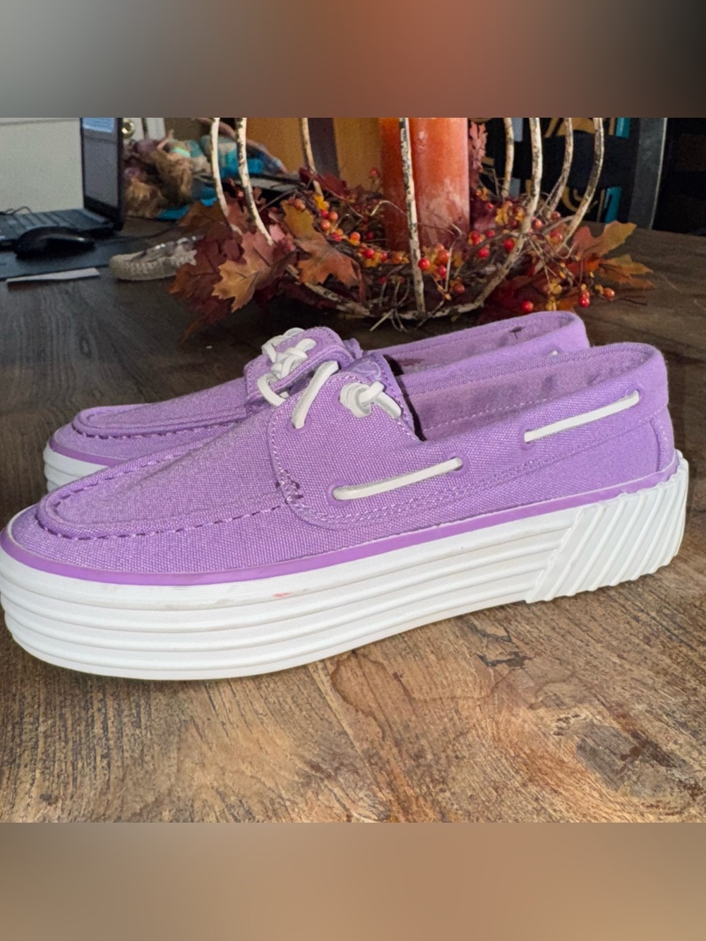 Sperry Seacycled Limited Edition Purple Flats Loafers Womens Shoes size 6 - 6.5